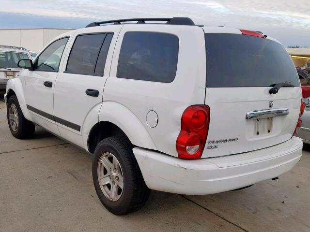 1D4HB48N96F135376 - 2006 DODGE DURANGO SL WHITE photo 3