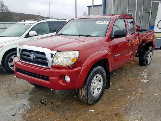 5TETU62N87Z457131 - 2007 TOYOTA TACOMA PRE MAROON photo 2