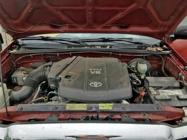 5TETU62N87Z457131 - 2007 TOYOTA TACOMA PRE MAROON photo 7