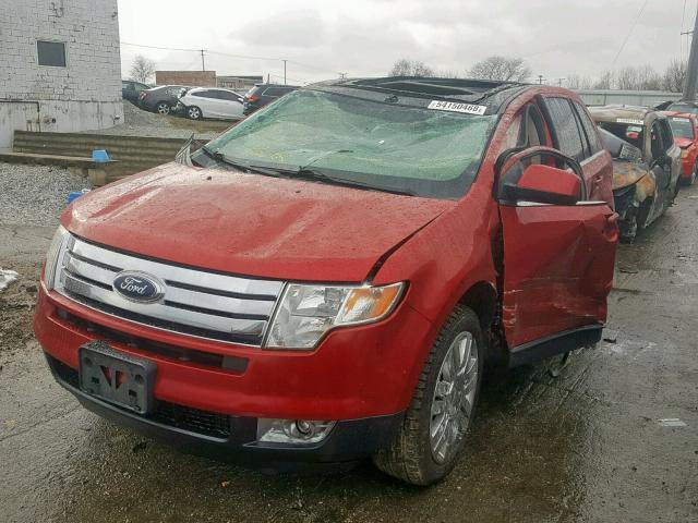 2FMDK3KC2ABA01859 - 2010 FORD EDGE LIMIT RED photo 2