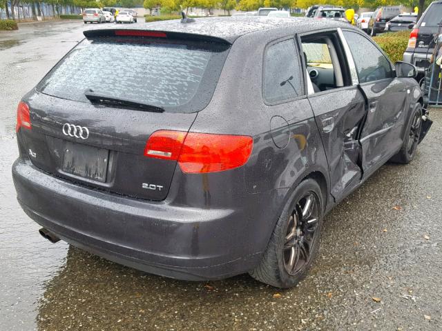 WAUHF78P67A112654 - 2007 AUDI A3 2 BLACK photo 4