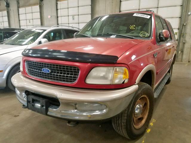 1FMFU18L3VLB93541 - 1997 FORD EXPEDITION RED photo 2