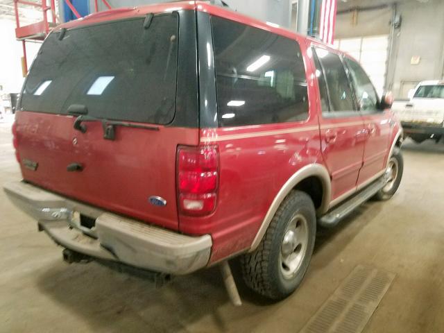 1FMFU18L3VLB93541 - 1997 FORD EXPEDITION RED photo 4