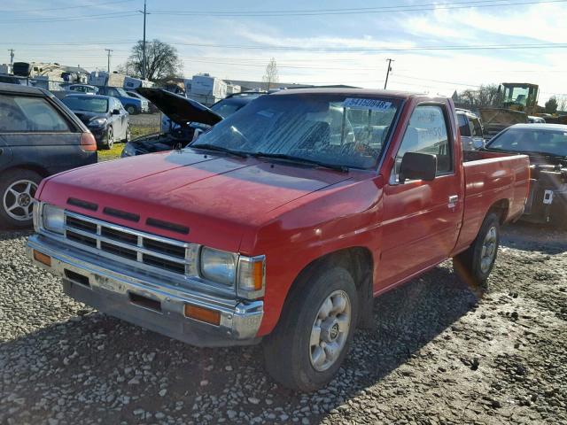 1N6SD11S7LC343228 - 1990 NISSAN D21 SHORT RED photo 2