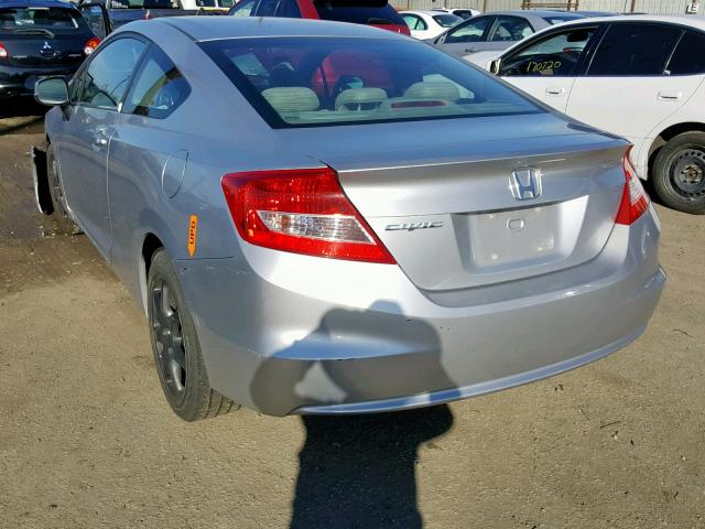 2HGFG3B54CH565448 - 2012 HONDA CIVIC LX SILVER photo 3