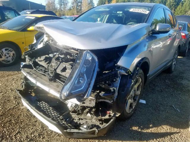 2HKRW2H87JH659399 - 2018 HONDA CR-V EXL SILVER photo 2