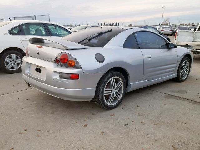 4A3AC74H63E205928 - 2003 MITSUBISHI ECLIPSE GT SILVER photo 4