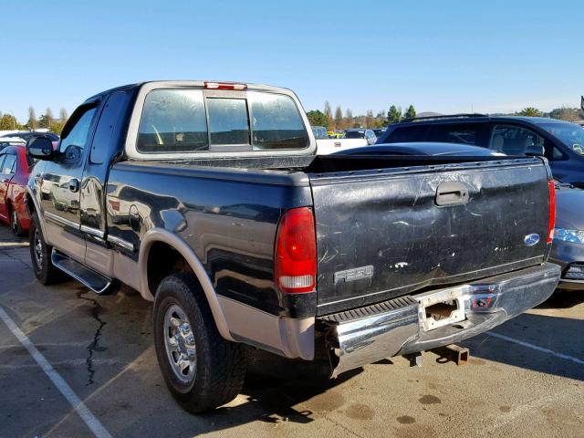 1FTPX28W7WNA65910 - 1998 FORD F250 BLACK photo 3