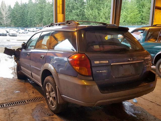 4S4BP61C757346766 - 2005 SUBARU LEGACY OUT BLUE photo 3