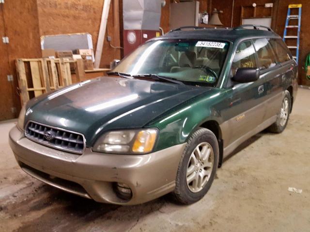 4S3BH675537646815 - 2003 SUBARU LEGACY OUT GREEN photo 2