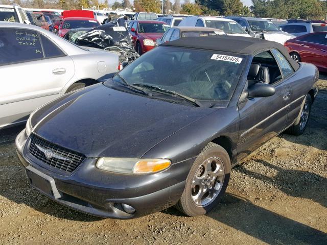 3C3EL55H0XT594468 - 1999 CHRYSLER SEBRING JX CHARCOAL photo 2