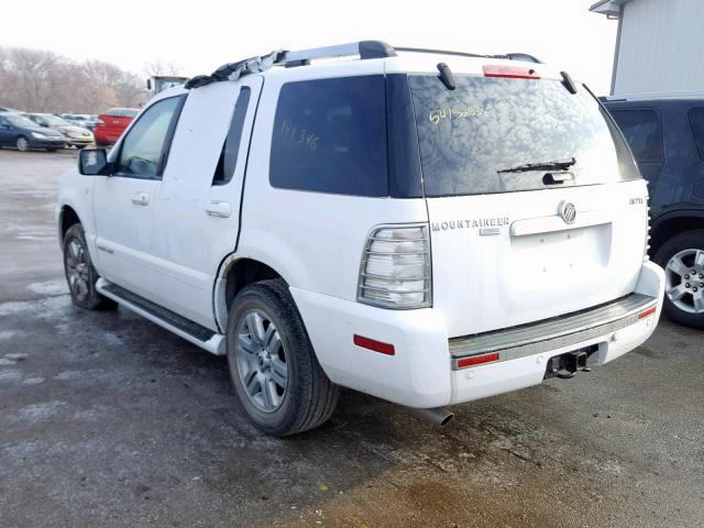 4M2EU48857UJ12768 - 2007 MERCURY MOUNTAINEE WHITE photo 3