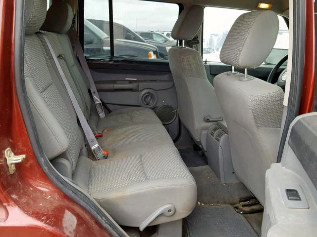 1J8HG48K17C546075 - 2007 JEEP COMMANDER მუქწითელი ფოტო 6