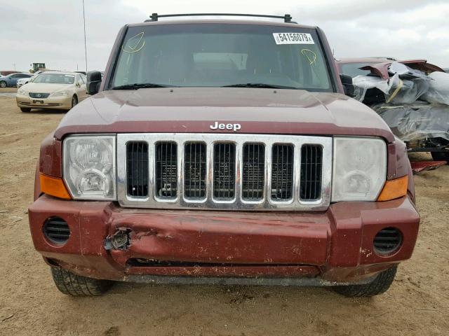 1J8HG48K17C546075 - 2007 JEEP COMMANDER მუქწითელი ფოტო 9