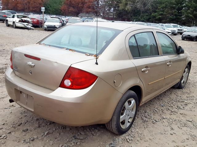 1G1AK52F457590644 - 2005 CHEVROLET COBALT TAN photo 4