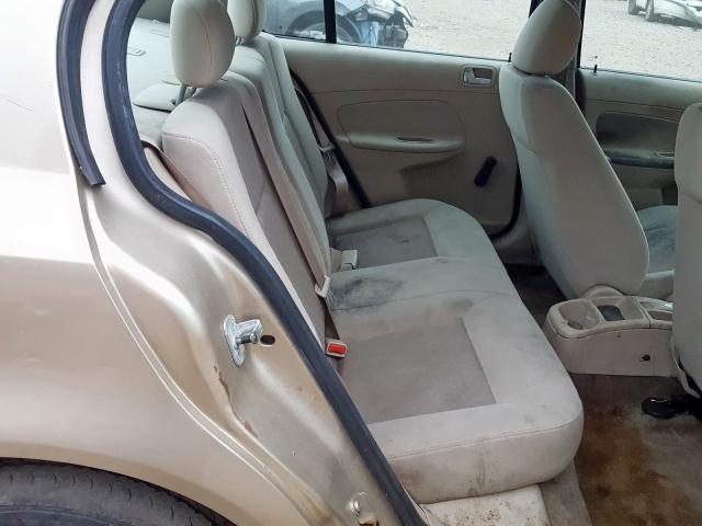 1G1AK52F457590644 - 2005 CHEVROLET COBALT TAN photo 6