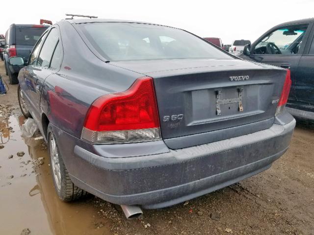 YV1RS59V542326734 - 2004 VOLVO S60 2.5T GRAY photo 3