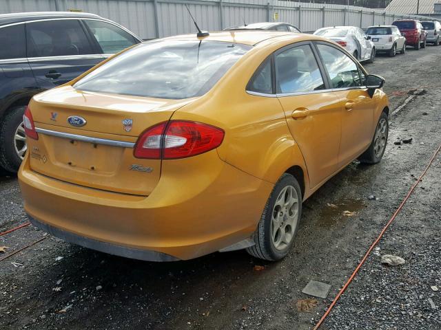 3FADP4CJ4BM231711 - 2011 FORD FIESTA SEL YELLOW photo 4