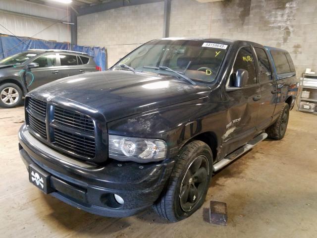 1D7HA18D54S521633 - 2004 DODGE RAM 1500 S BLACK photo 2