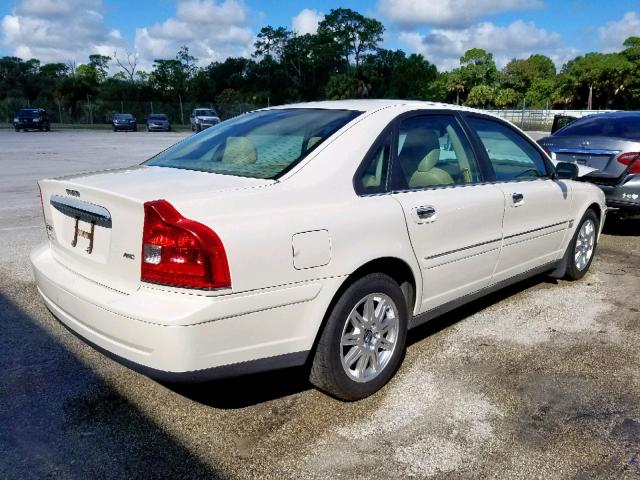 YV1TH592451402221 - 2005 VOLVO S80 2.5T WHITE photo 4