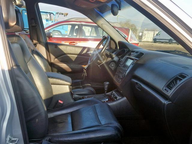 2HNYD18801H534131 - 2001 ACURA MDX TOURIN SILVER photo 5