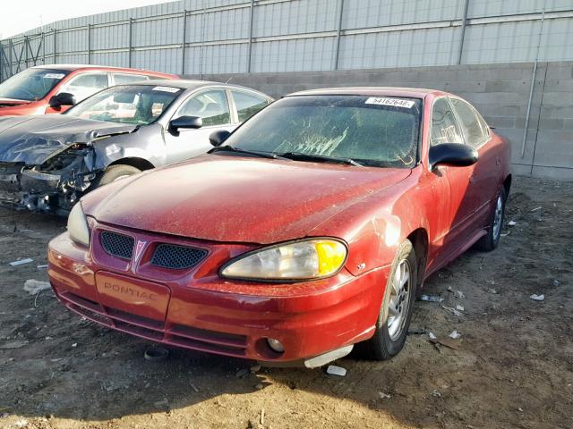 1G2NF52E34M544599 - 2004 PONTIAC GRAND AM S MAROON photo 2