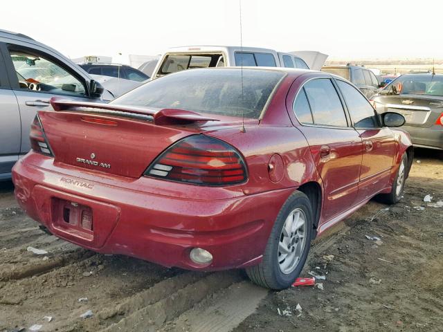 1G2NF52E34M544599 - 2004 PONTIAC GRAND AM S MAROON photo 4