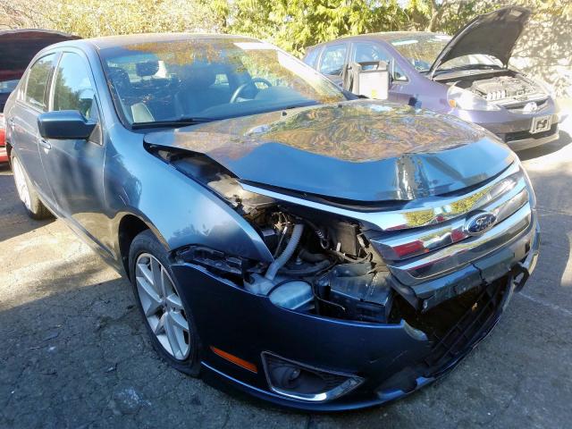 3FAHP0JG6CR181707 - 2012 FORD FUSION SEL BLUE photo 1