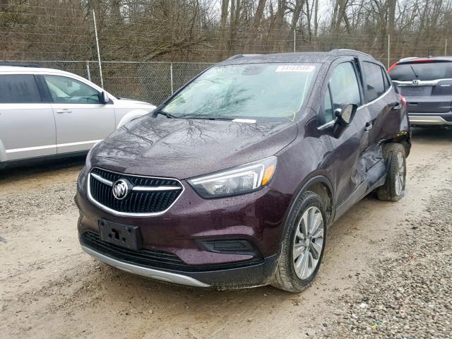 KL4CJASB6JB540824 - 2018 BUICK ENCORE PRE MAROON photo 2