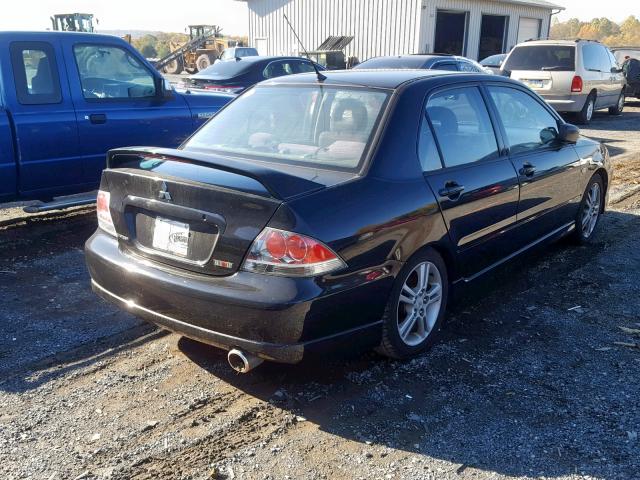 JA3AJ66F44U028154 - 2004 MITSUBISHI LANCER RAL BLACK photo 4