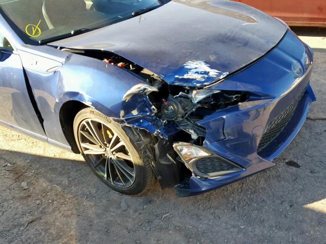 JF1ZNAA13D1730271 - 2013 TOYOTA SCION FR-S BLUE photo 9
