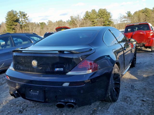 WBSEH93587B798376 - 2007 BMW M6 BLACK photo 4