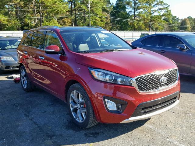 5XYPK4A54HG306327 - 2017 KIA SORENTO SX RED photo 1