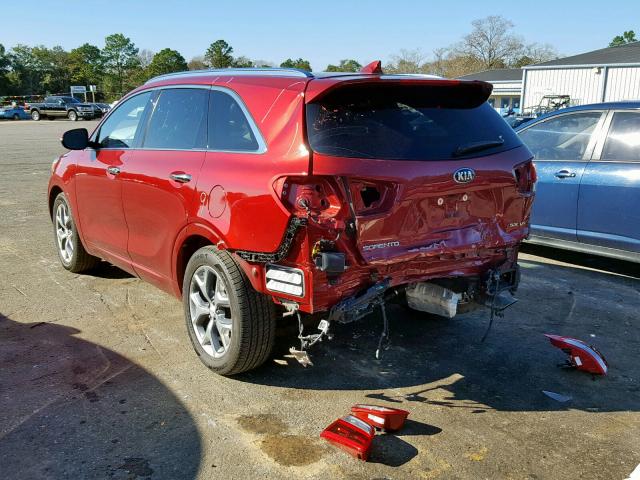 5XYPK4A54HG306327 - 2017 KIA SORENTO SX RED photo 3