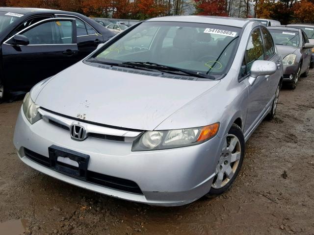 2HGFA16598H515362 - 2008 HONDA CIVIC LX SILVER photo 2