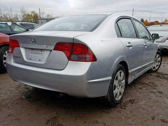 2HGFA16598H515362 - 2008 HONDA CIVIC LX SILVER photo 4