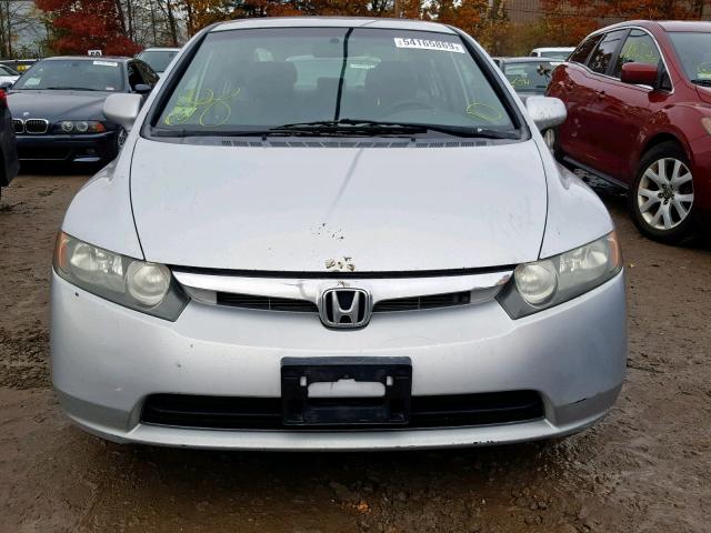 2HGFA16598H515362 - 2008 HONDA CIVIC LX SILVER photo 9