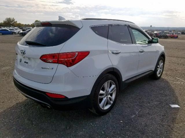 5XYZU3LAXEG217817 - 2014 HYUNDAI SANTA FE S WHITE photo 4