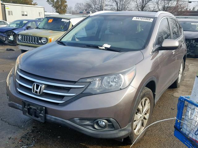 5J6RM4H75DL059970 - 2013 HONDA CR-V EXL BROWN photo 2