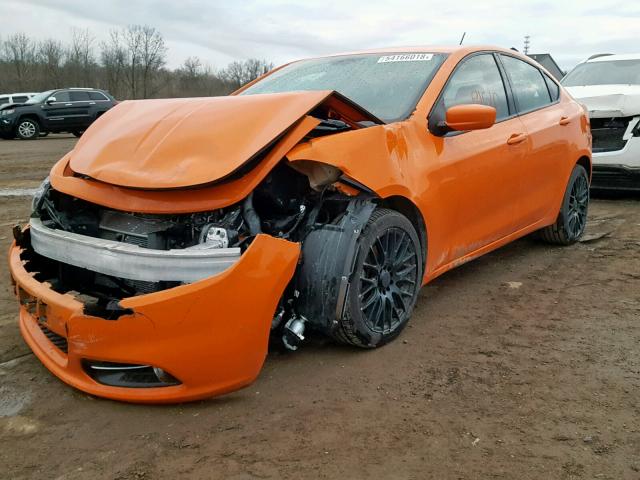 1C3CDFBA6DD346003 - 2013 DODGE DART SXT ORANGE photo 2