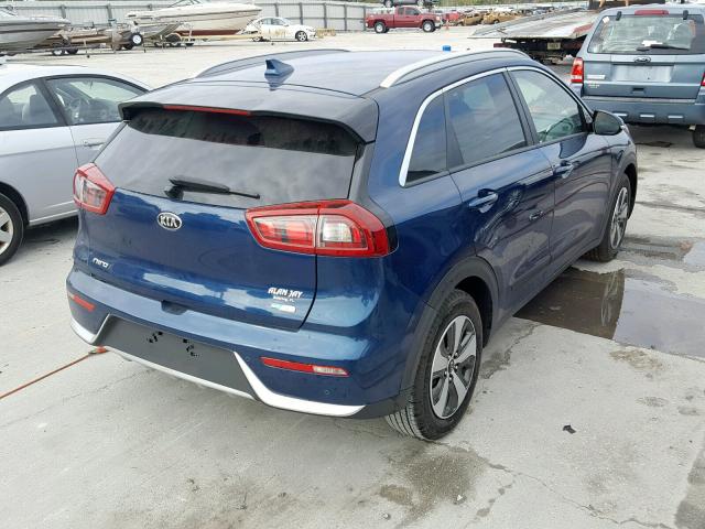 KNDCE3LC5J5111850 - 2018 KIA NIRO TOURI BLUE photo 4