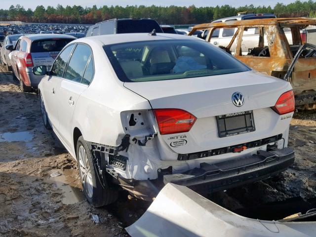 3VWLX7AJ4DM256828 - 2013 VOLKSWAGEN JETTA SEL WHITE photo 3