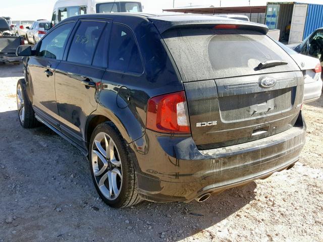 2FMDK3AK6DBE33447 - 2013 FORD EDGE SPORT BLACK photo 3