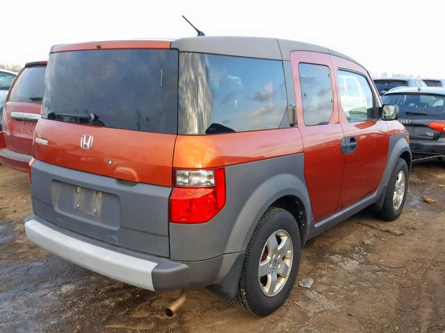 5J6YH28524L029098 - 2004 HONDA ELEMENT EX ORANGE photo 4