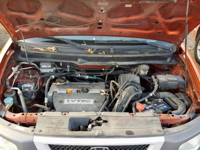 5J6YH28524L029098 - 2004 HONDA ELEMENT EX ORANGE photo 7