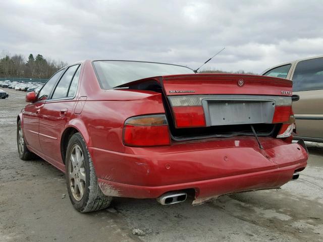 1G6KY54952U263087 - 2002 CADILLAC SEVILLE ST RED photo 3