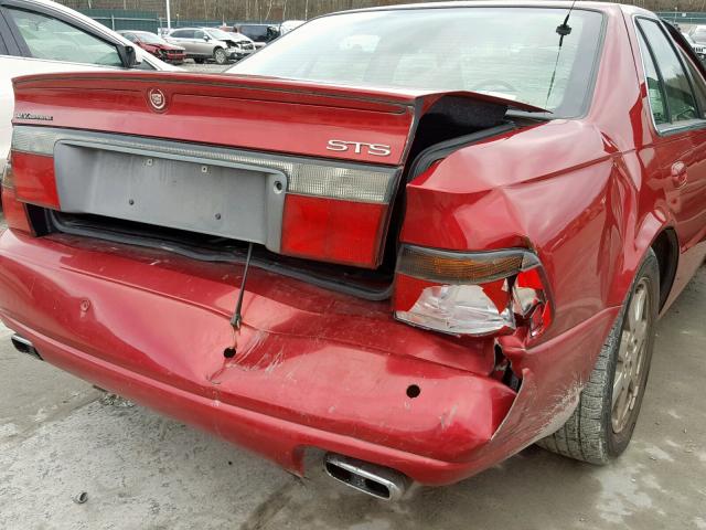 1G6KY54952U263087 - 2002 CADILLAC SEVILLE ST RED photo 9