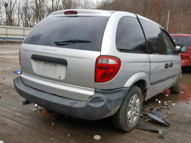 1D8GP25R65B358486 - 2005 DODGE CARAVAN SE SILVER photo 4