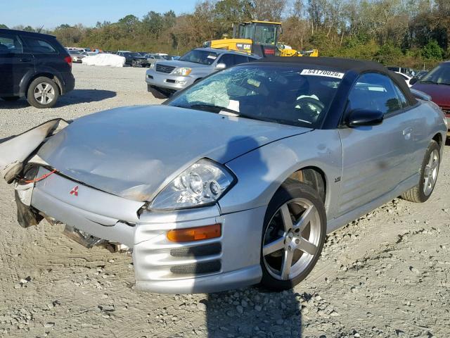 4A3AE55H01E010806 - 2001 MITSUBISHI ECLIPSE SP SILVER photo 2