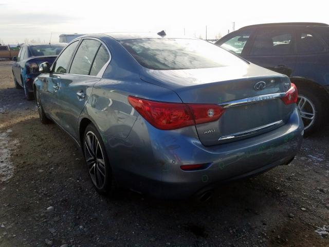 JN1BV7AR0FM390859 - 2015 INFINITI Q50 BASE SILVER photo 3